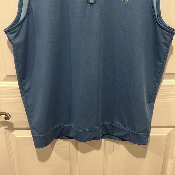 Peter Millar men’s blue quarter zip performance vest size Large - Picture 4 of 8